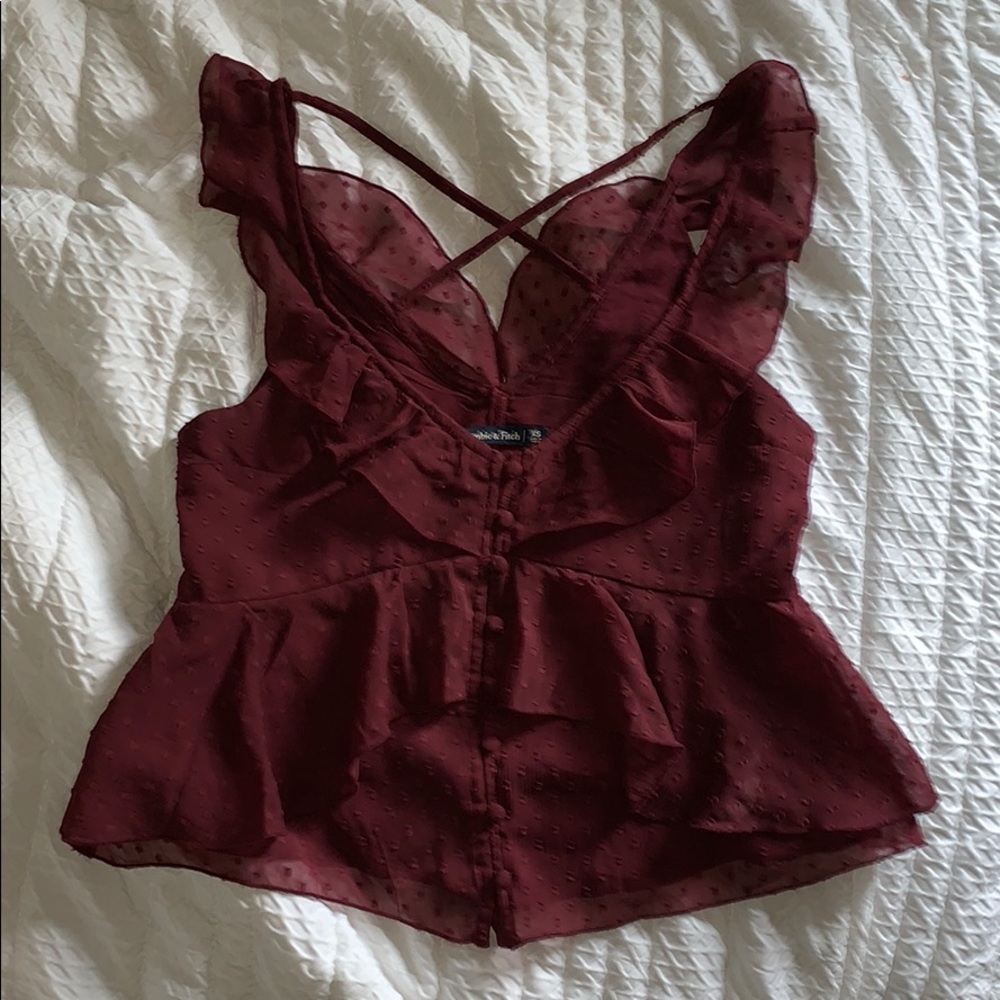 Burgundy XS Abercrombie and Fitch shirt